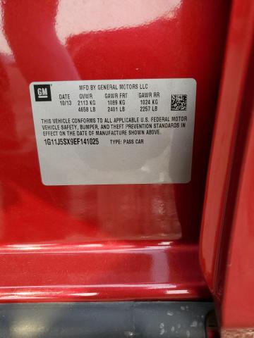 1G11J5SX9EF141025 - 2014 CHEVROLET MALIBU LTZ წითელი ფოტო 12