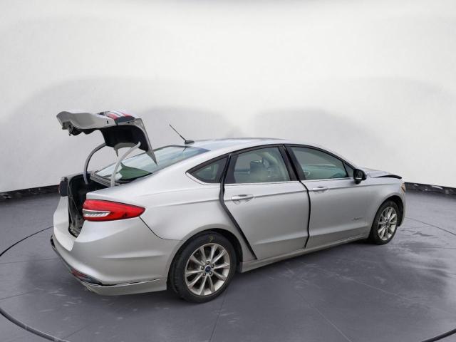 3FA6P0LU4HR123533 - 2017 FORD FUSION SE HYBRID SILVER photo 3