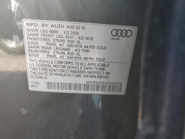 WA1DGAFEXFD016708 - 2015 AUDI Q7 PRESTIGE 灰色 照片 13