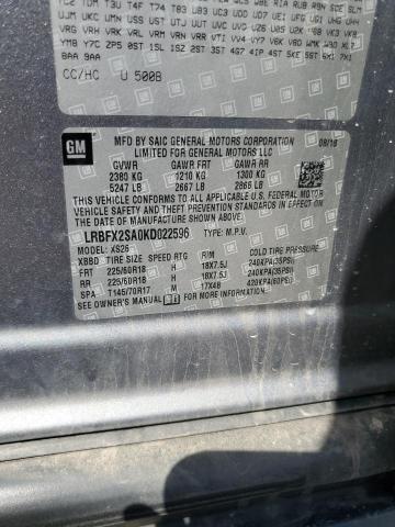 LRBFX2SA0KD022596 - 2019 BUICK ENVISION ESSENCE رمادي صورة 13