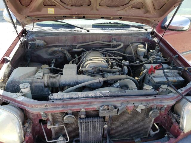 5TBRT3418YS020503 - 2000 TOYOTA TUNDRA ACCESS CAB 勃艮第红 照片 11