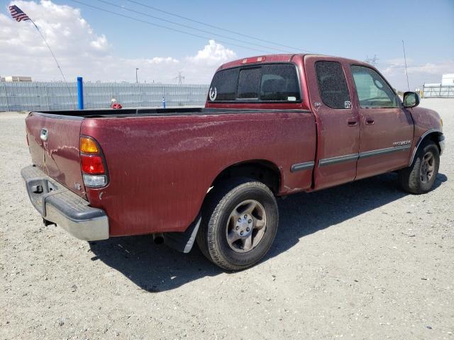 5TBRT3418YS020503 - 2000 TOYOTA TUNDRA ACCESS CAB 勃艮第红 照片 3
