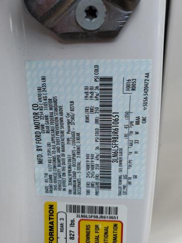 3LN6L5F98JR610651 - 2018 LINCOLN MKZ RESERVE თეთრი ფოტო 12