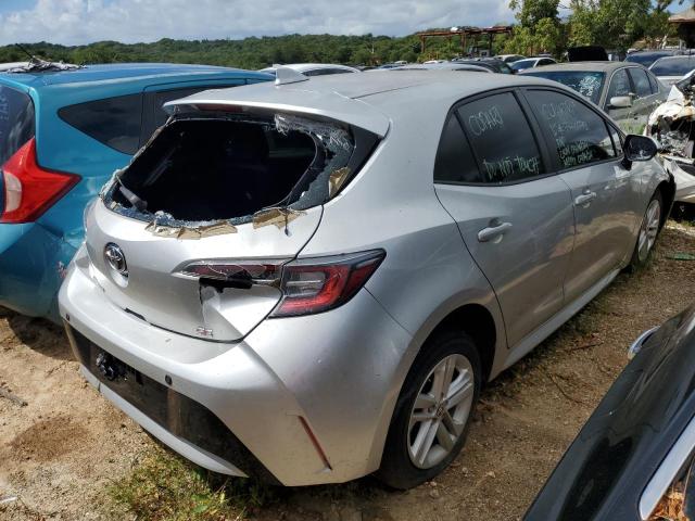 JTNK4RBE8K3013392 - 2019 TOYOTA COROLLA SE SILVER photo 3