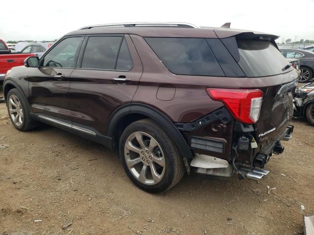 1FM5K8HC8LGB48711 - 2020 FORD EXPLORER PLATINUM BROWN photo 2