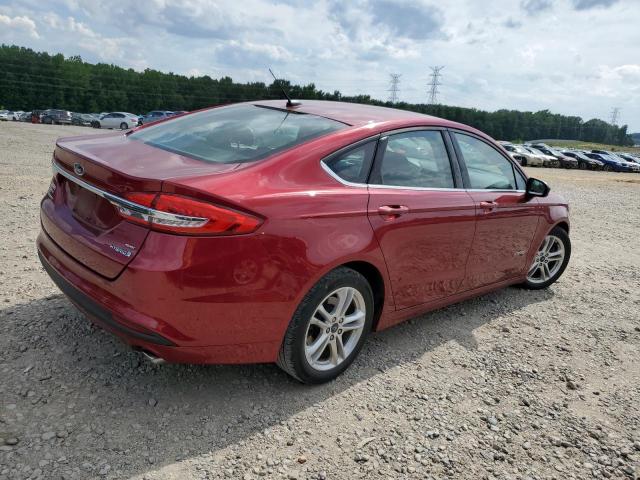 3FA6P0LUXJR245187 - 2018 FORD FUSION SE HYBRID RED photo 3