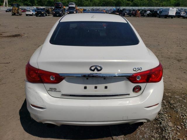 JN1BV7AR5FM407087 - 2015 INFINITI Q50 BASE WHITE photo 6