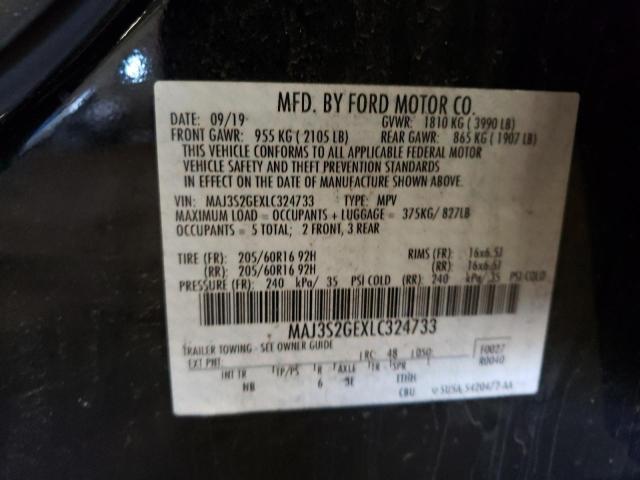 MAJ3S2GEXLC324733 - 2020 FORD ECOSPORT SE 黑色 照片 13