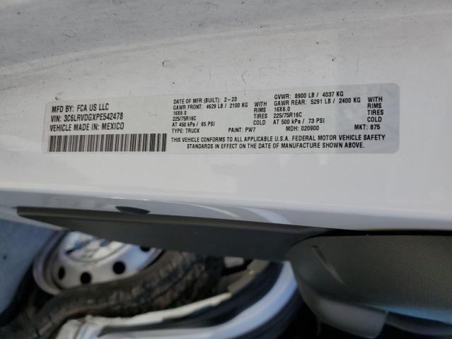 3C6LRVDGXPE542478 - 2023 RAM PROMASTER 2500 HIGH Ağ foto 12