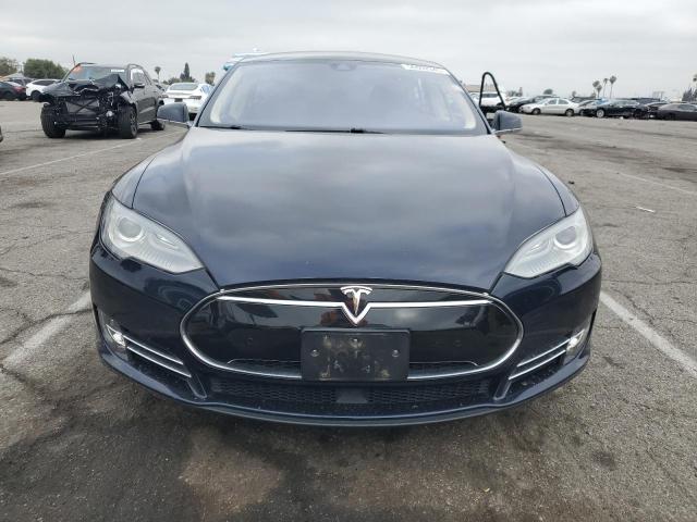 5YJSA1H11EFP56096 - 2014 TESLA MODEL S BLUE photo 5
