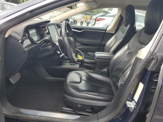 5YJSA1H11EFP56096 - 2014 TESLA MODEL S BLUE photo 7