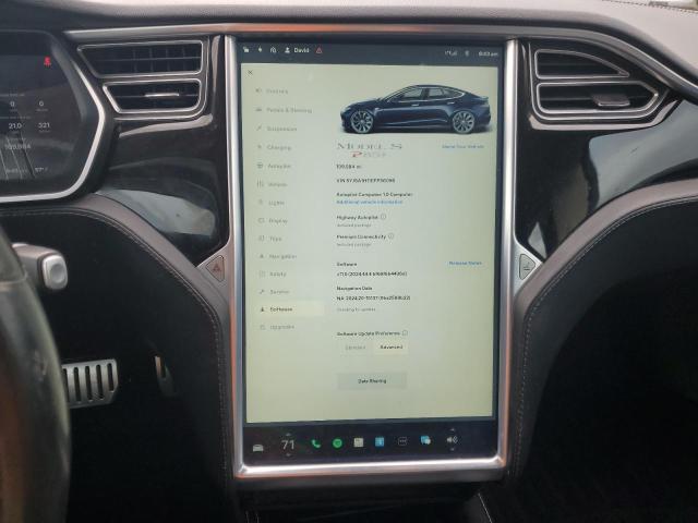 5YJSA1H11EFP56096 - 2014 TESLA MODEL S BLUE photo 9