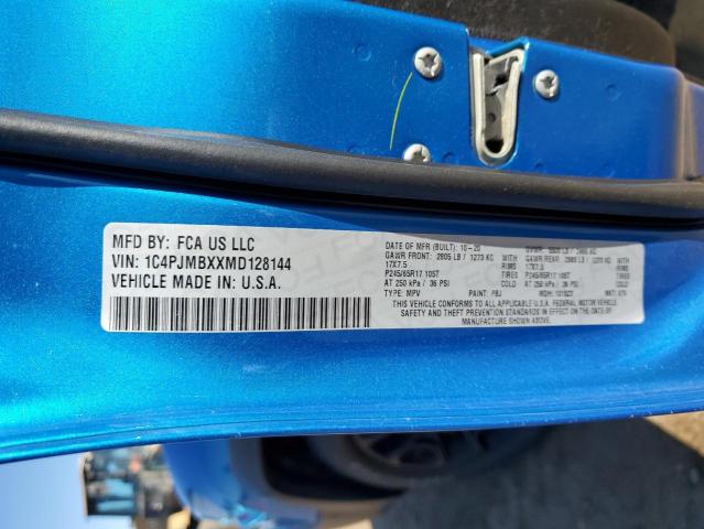 1C4PJMBXXMD128144 - 2021 JEEP CHEROKEE TRAILHAWK 蓝色 照片 13