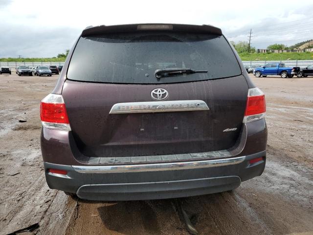 5TDBK3EH0DS231857 - 2013 TOYOTA HIGHLANDER BASE BURGUNDY photo 6