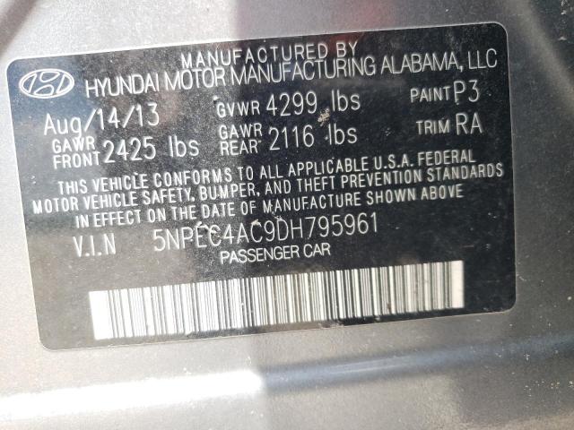 5NPEC4AC9DH795961 - 2013 HYUNDAI SONATA SE SILVER photo 12