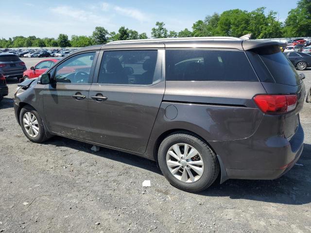 KNDMB5C10F6073212 - 2015 KIA SEDONA LX GRAY photo 2