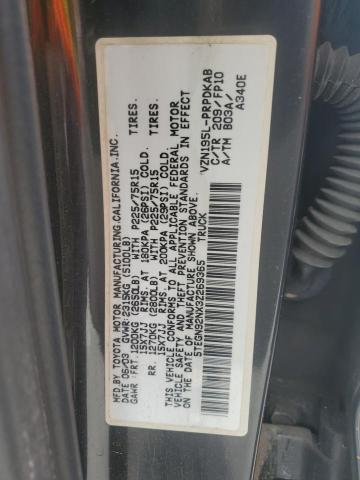 5TEGN92NX3Z269365 - 2003 TOYOTA TACOMA DOUBLE CAB PRERUNNER BLACK photo 12