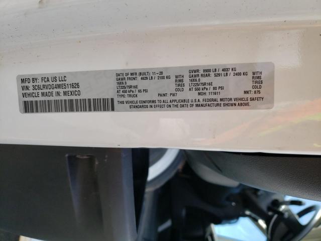 3C6LRVDG4ME511626 - 2021 RAM PROMASTER 2500 HIGH 白色 照片 13