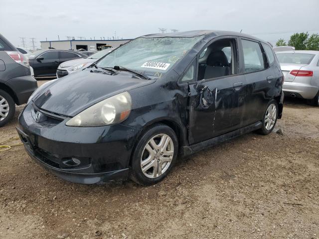 JHMGD37697S054537 - 2007 HONDA FIT S შავი ფოტო 1