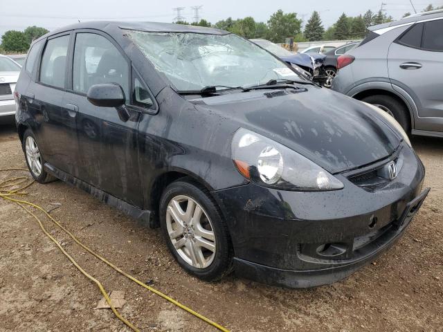 JHMGD37697S054537 - 2007 HONDA FIT S შავი ფოტო 4
