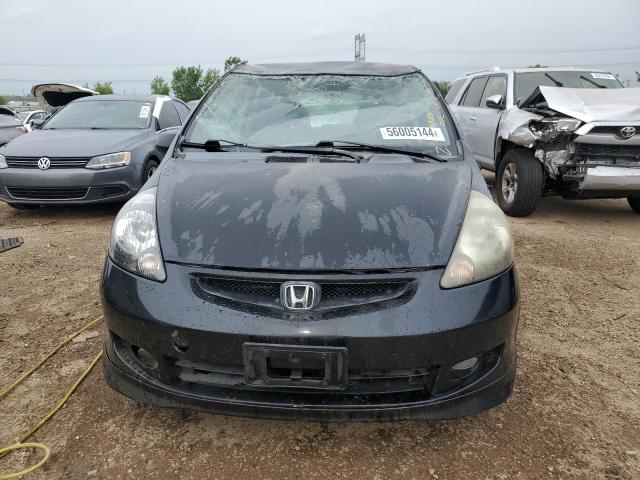 JHMGD37697S054537 - 2007 HONDA FIT S შავი ფოტო 5