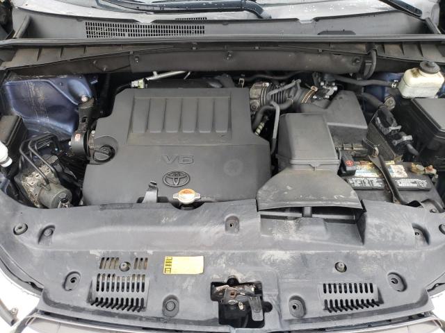 5TDJKRFH9GS280573 - 2016 TOYOTA HIGHLANDER XLE BLUE photo 12