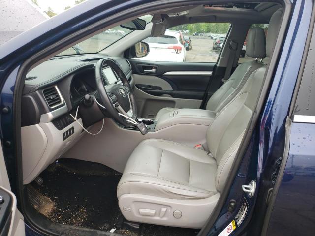 5TDJKRFH9GS280573 - 2016 TOYOTA HIGHLANDER XLE BLUE photo 7