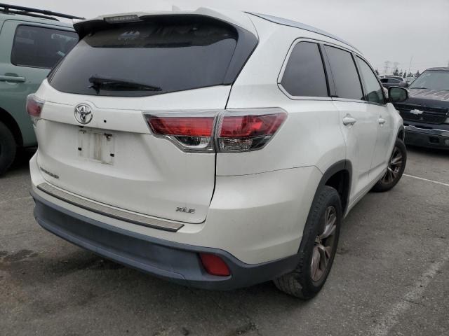 5TDKKRFH1FS050416 - 2015 TOYOTA HIGHLANDER XLE 白色 照片 3