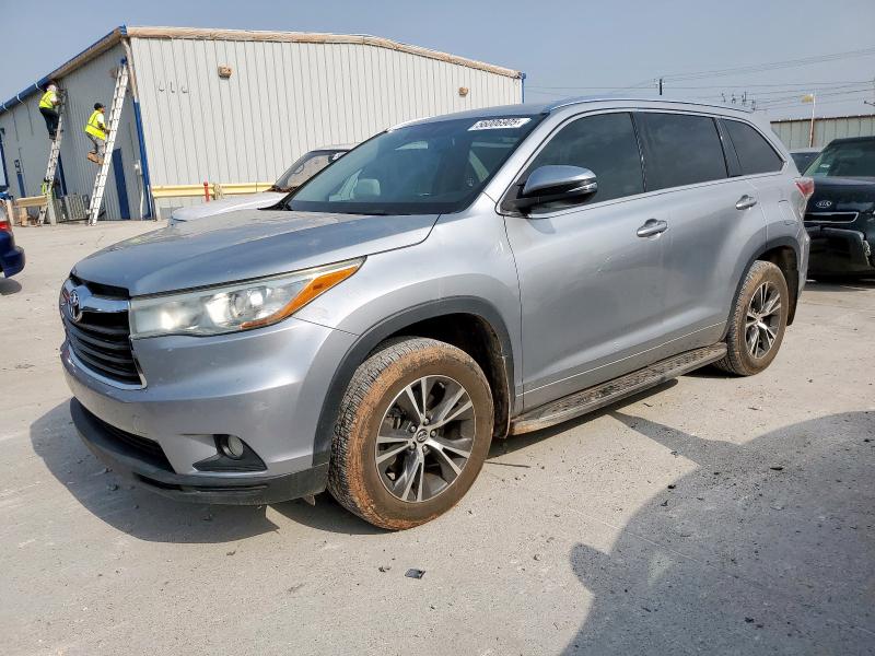 5TDKKRFH5GS500389 - 2016 TOYOTA HIGHLANDER XLE SILVER photo 1