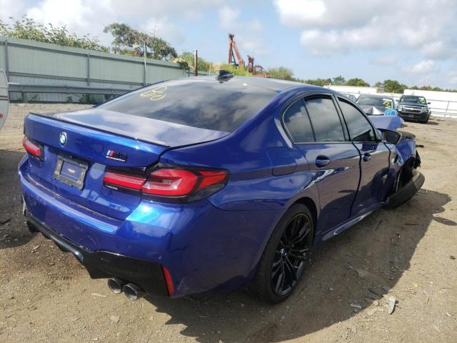 WBS83CH03NCH59436 - 2022 BMW M5 BLUE photo 4