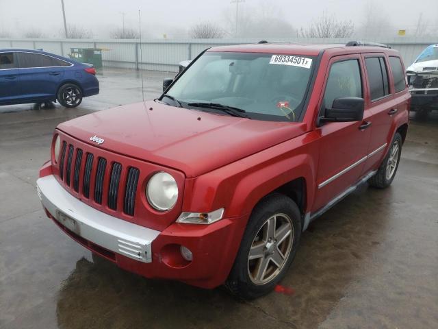 1J8FT48W38D560318 - 2008 JEEP PATRIOT LIMITED RED photo 2