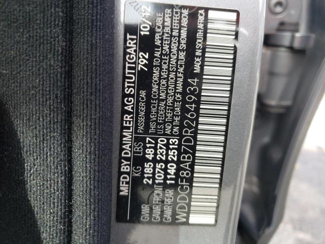 WDDGF8AB7DR264934 - 2013 MERCEDES-BENZ C 300 4MATIC GRAY photo 10