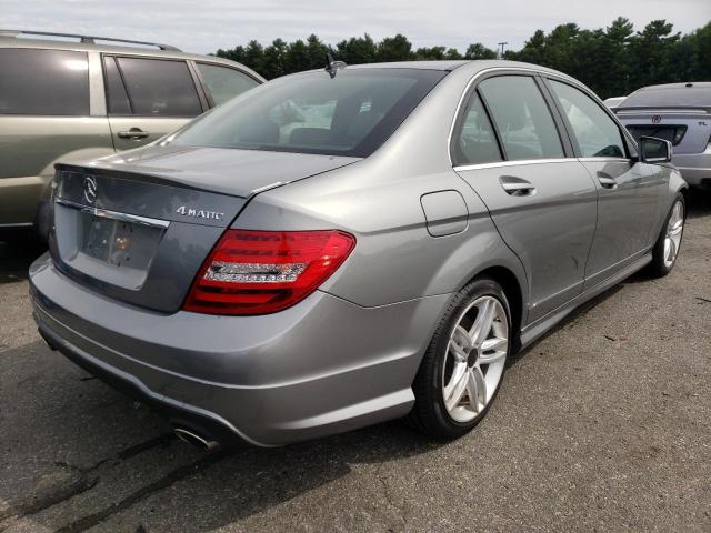 WDDGF8AB7DR264934 - 2013 MERCEDES-BENZ C 300 4MATIC GRAY photo 4