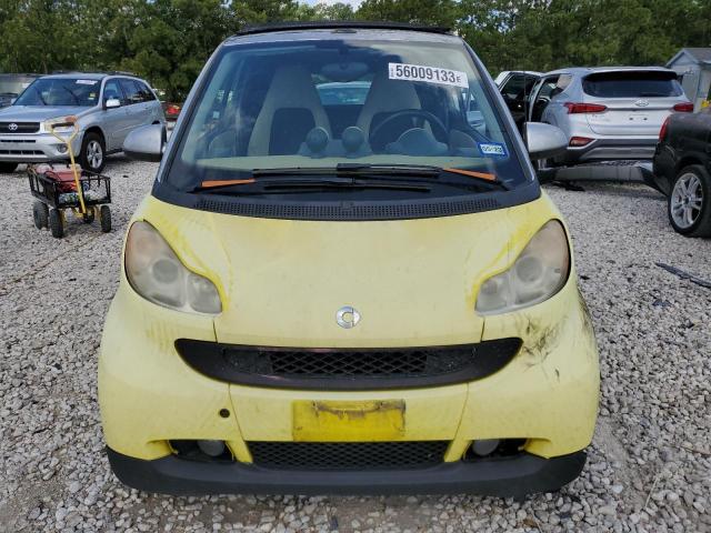 WMEEK31X08K106608 - 2008 SMART FORTWO PUR PASSION YELLOW photo 5