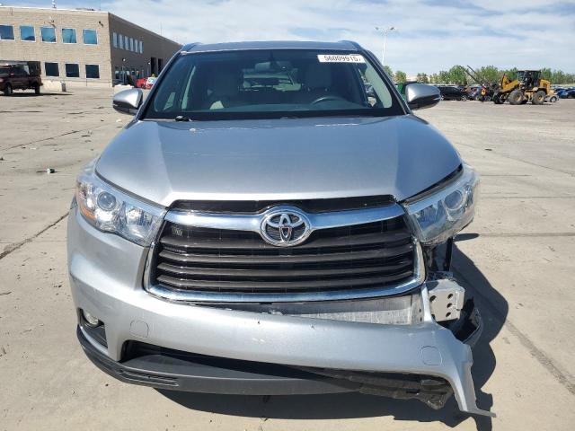5TDJKRFHXGS278458 - 2016 TOYOTA HIGHLANDER XLE SILVER photo 5