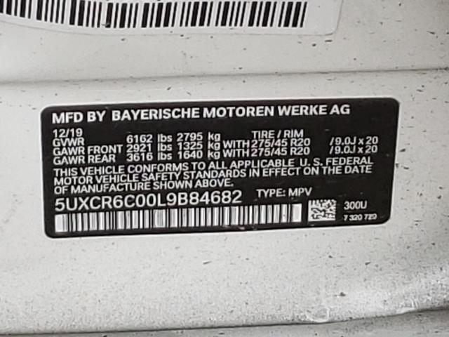 5UXCR6C00L9B84682 - 2020 BMW X5 XDRIVE40I WHITE photo 12