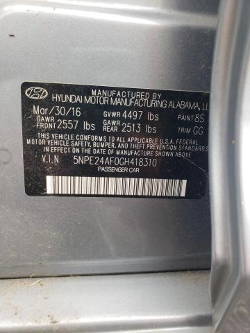 5NPE24AF0GH418310 - 2016 HYUNDAI SONATA SE 蓝色 照片 12