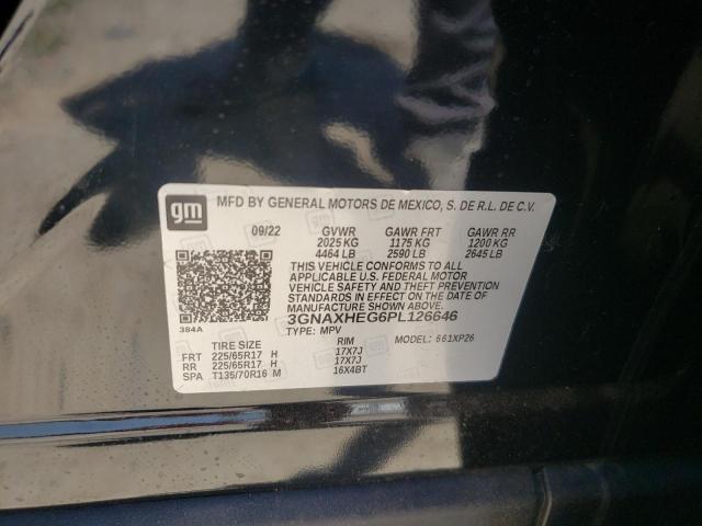 3GNAXHEG6PL126646 - 2023 CHEVROLET EQUINOX LS BLACK photo 13