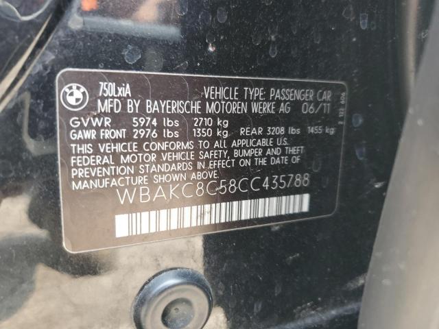 WBAKC8C58CC435788 - 2012 BMW ALPINA B7 LXI შავი ფოტო 12