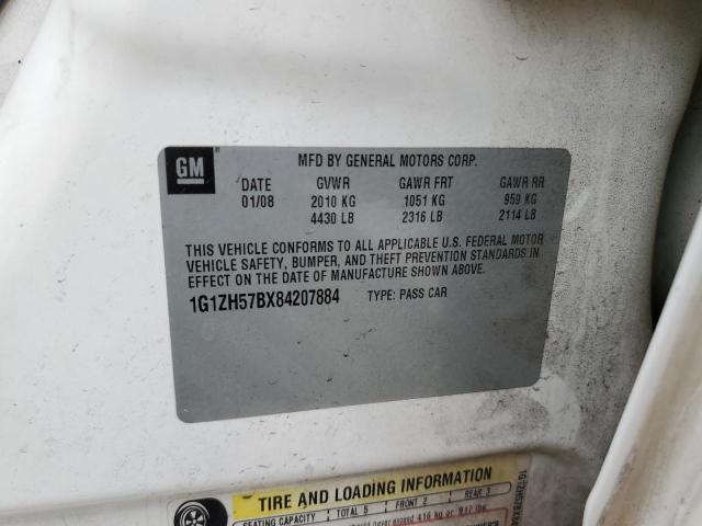 1G1ZH57BX84207884 - 2008 CHEVROLET MALIBU 1LT 白色 照片 13
