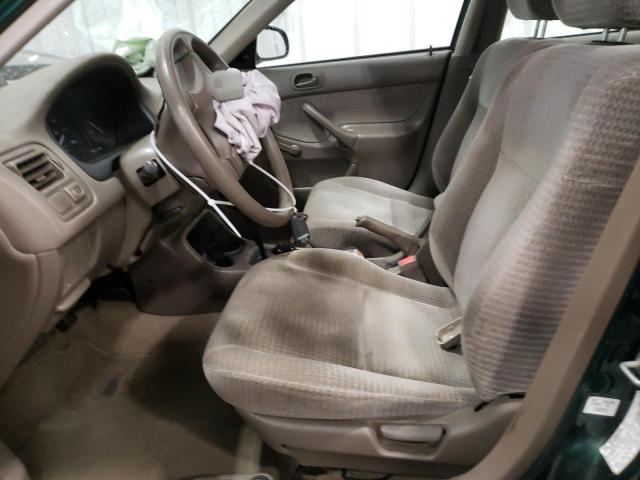 2HGEJ6613YH513905 - 2000 HONDA CIVIC BASE GREEN photo 7