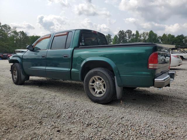 1D7HL48N43S299203 - 2003 DODGE DAKOTA QUAD SLT GREEN photo 2