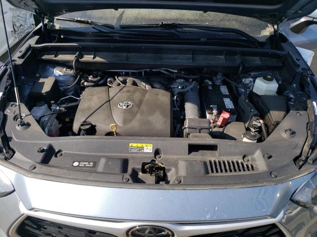 5TDGZRBHXMS070684 - 2021 TOYOTA HIGHLANDER XLE BLUE photo 12