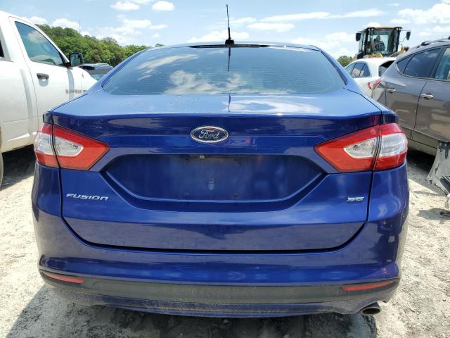 3FA6P0H70GR294183 - 2016 FORD FUSION SE BLUE photo 6