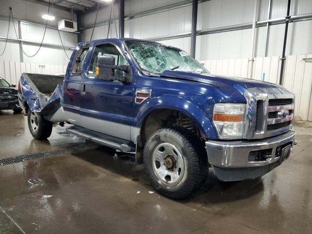 1FTWX31R18EC86427 - 2008 FORD F350 SRW SUPER DUTY BLUE photo 4