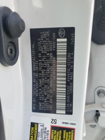 4T1T11AK3PU724389 - 2023 TOYOTA CAMRY SE NIGHT SHADE WHITE photo 12