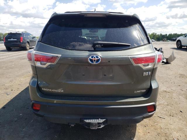 5TDDCRFHXFS010356 - 2015 TOYOTA HIGHLANDER HYBRID LIMITED GRAY photo 6