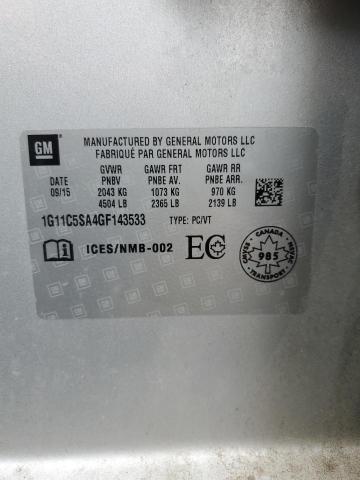 1G11C5SA4GF143533 - 2016 CHEVROLET MALIBU LIM LT 银色 照片 13