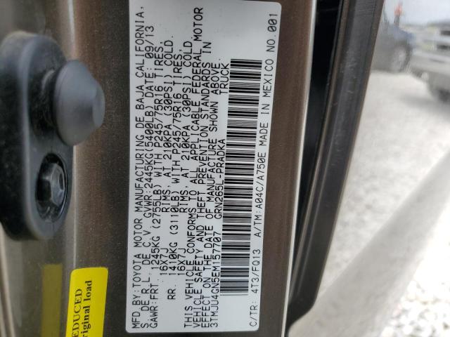 3TMJU4GN5EM157707 - 2014 TOYOTA TACOMA DOUBLE CAB PRERUNNER BROWN photo 12