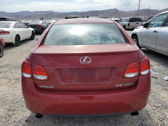 JTHBC96SX75003836 - 2007 LEXUS GS 450H RED photo 6